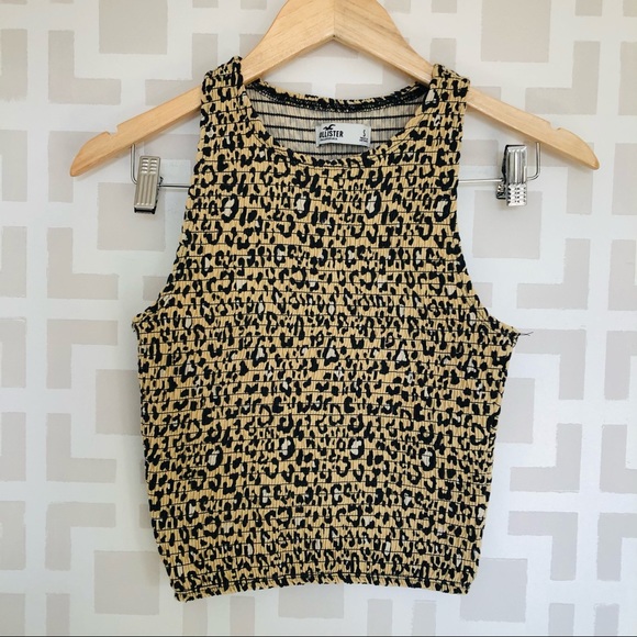 Hollister Tops - Hollister Leopard Print Crop Tank Top S